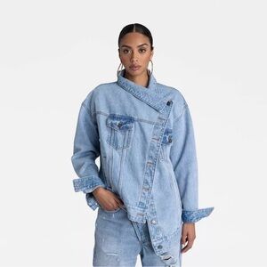 KBB by KAHLANA x Target Women's XXL The Denim Jacket Light Wash Jean Jacket